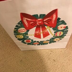 Festive Holiday Gift Bag with Red Bow